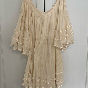 Jen's Pirate Booty Cream Ruffle Dress